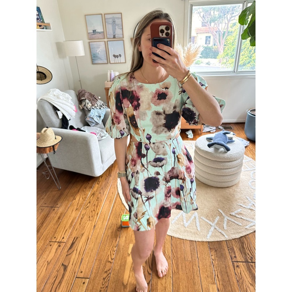Karina Grimaldi Fleur Print Dress Medium NWT - Picture 5 of 11